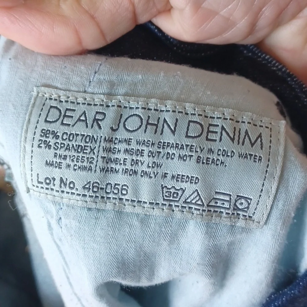 Dear John Dark Wash Mid Rise Jeans Women's Sz 29, Flare Zodiac, Strechy